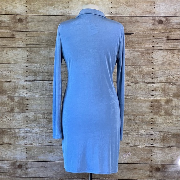 Cotton On Large Womens Slinky Dress Light Blue - Picture 4 of 9